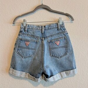 Vintage Guess Women's Light Blue Jean Shorts
